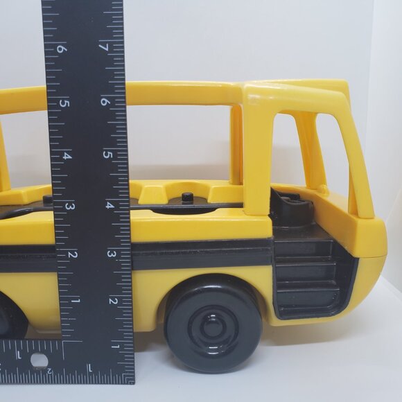 Little Tikes Toddle Tots School Bus Yellow Push Along Vehicle Vintage 1988 Toy - Picture 14 of 16